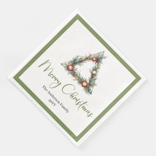 Serviette En Papier Modern Bohemian Earthy Neutral Christmas Napkins (Coin)