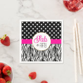 Serviette En Papier Modern Bold Fifty & Fabulous 50th Birthday (En situation)