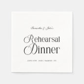 Serviette En Papier  Modern Chic Rehearsal Dinner (Devant)