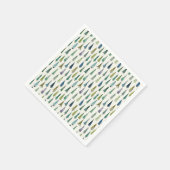 Serviette En Papier Modern Christmas Trees Illustrated Pattern (Coin)