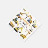 Serviette En Papier Modern Construction Simple Kid's Birthday (Coin)