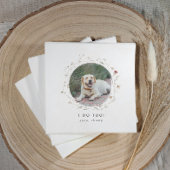 Serviette En Papier Modern Cute I Do Too Pet Photo Wedding