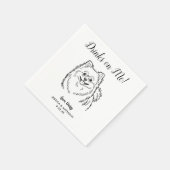 Serviette En Papier Modern Dog Wedding Cocktail Napkins (Coin)