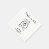 Serviette En Papier Modern Dog Wedding Cocktail Napkins  (Coin)