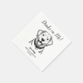 Serviette En Papier Modern Dog Wedding Cocktail Napkins  (Coin)