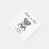 Serviette En Papier Modern Dog Wedding Cocktail Napkins (Coin)