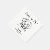 Serviette En Papier Modern Dog Wedding Cocktail Napkins  (Coin)