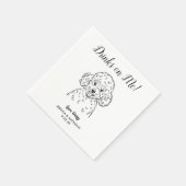 Serviette En Papier Modern Dog Wedding Cocktail Napkins  (Coin)