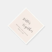 Serviette En Papier Modern Earthy Neutral Wedding (Coin)