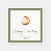 Serviette En Papier Modern Farmhouse Christmas Ball Custom Napkins (Devant)