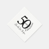 Serviette En Papier Modern Fifty and Fabulous 50th Birthday Party (Coin)