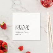 Serviette En Papier Modern Fifty and Fabulous Bold 50th Birthday Party (En situation)