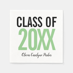 Serviette En Papier  Modern Graduation CLASS OF