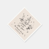 Serviette En Papier Modern Hand Drawn New Year's Eve Party (Coin)