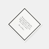 Serviette En Papier Modern Handwritten Note Minimalist Wedding (Coin)