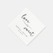Serviette En Papier Modern Love is Sweet manuscrit Script Favoriser Cl (Coin)