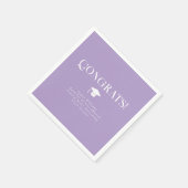 Serviette En Papier Modern Minimal Chic Graduation Party Lavender (Coin)