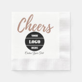 Serviette En Papier Modern Minimal Custom Company Logo Print (Devant)