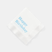 Serviette En Papier Modern Minimalist Blue Birthday (Coin)