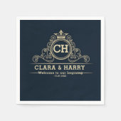 Serviette En Papier Modern minimalist luxury champagne champagne gold (Devant)