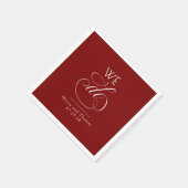 Serviette En Papier Modern Minimalist Typography Red Wedding We Do (Coin)