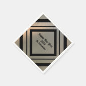 Serviette En Papier Modern Personalized Brushed Metal Happy New Years (Coin)