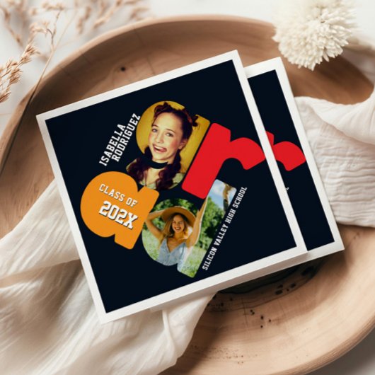 Serviette En Papier Modern Photo Graduation