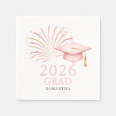Serviette En Papier Modern Pink Gold 2026 Grad  (Devant)