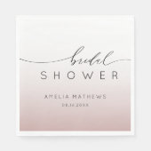 Serviette En Papier Modern Rose Gold Gradient Bridal Shower (Devant)