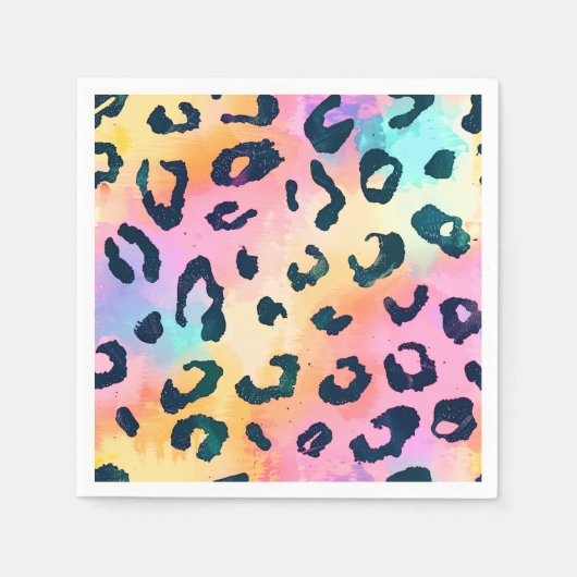Serviette En Papier Modern Safari Jungle Imprimer Motif Anniversaire (Devant)