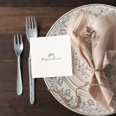 Serviette En Papier Modern Script Couple Names Napkin