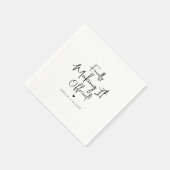 Serviette En Papier Modern Script Finally Making It Official Wedding (Coin)
