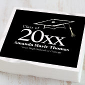 Serviette En Papier Modern Script Graduation Name Class Year Design