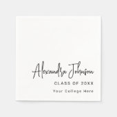 Serviette En Papier Modern Script Simple Graduation Party (Devant)