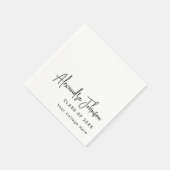 Serviette En Papier Modern Script Simple Graduation Party (Coin)
