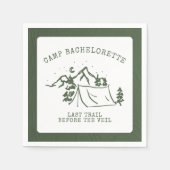 Serviette En Papier Modern Simple Camping Bachelorette Party Adresse (Devant)