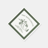 Serviette En Papier Modern Simple Camping Bachelorette Party Adresse (Coin)