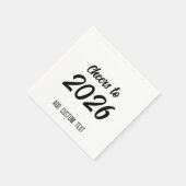 Serviette En Papier Modern Simple Custom Script 2026 New Years Party (Coin)