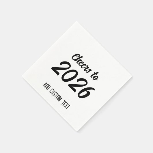 Serviette En Papier Modern Simple Custom Script 2026 New Years Party (Coin)