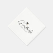 Serviette En Papier Modern Simple Script Graduation Party (Coin)