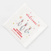 Serviette En Papier Modern Strike Up Bowling Baby Shower Welcome (Coin)