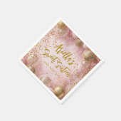Serviette En Papier Modern sweet 16 pink gold balloons (Coin)