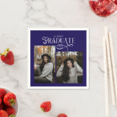 Serviette En Papier Modern Typography Graduate Photo Graduation (En situation)