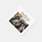 Serviette En Papier Modern Typography Graduate Photo Graduation (Coin)