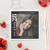 Serviette En Papier Modern Typography Photo Graduation (En situation)