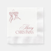 Serviette En Papier Modern Vintage Red Christmas Party (Devant)