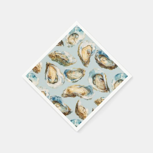 Serviette En Papier Modern watercolor oysters pattern (Coin)