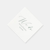 Serviette En Papier Modern We Do Couples Names Script Wedding (Coin)