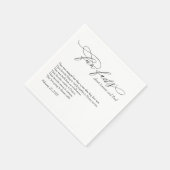Serviette En Papier Modern Wedding Fun facts napkins  (Coin)