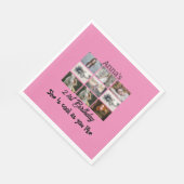 Serviette En Papier Moderne 21e anniversaire personnalisé 9 Photo Coll (Coin)